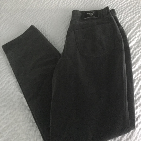 Vintage Versace Velvet Jeans NWOT + Bag IT 30 Never Worn (Frame for Exposure) - Picture 4 of 12